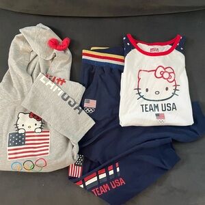 Hello Kitty USA Themed Apparel Set in Gray, Red, and Blue